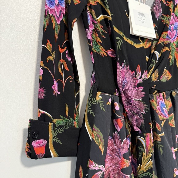 Diane von Furstenberg NWT Ballerina‎ Wrap Dress in Serenissima Black Size XS - Picture 8 of 15